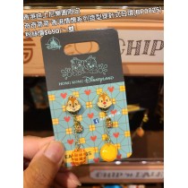 香港迪士尼樂園限定 奇奇蒂蒂 香港情懷系列造型穿針式耳環 (BP0025)